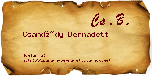 Csanády Bernadett névjegykártya